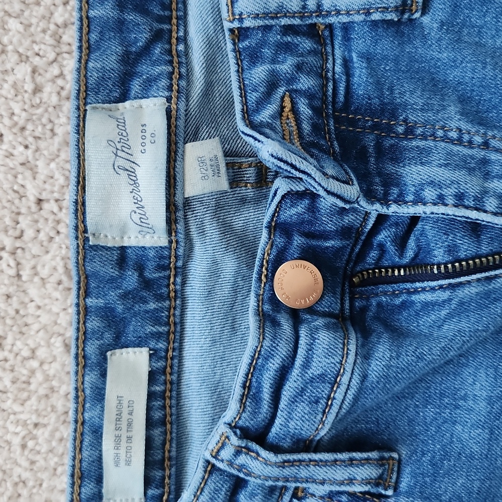 High Rise Straight Jeans - Picture 2 of 4